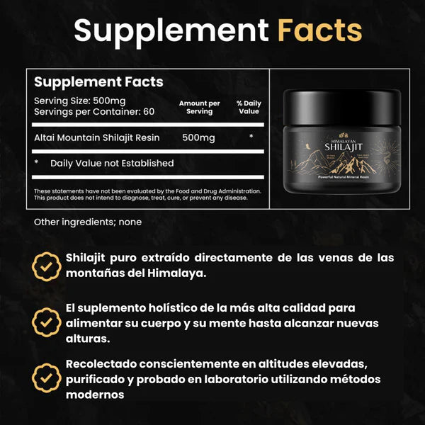 Shilajit Resina - Energía Ancestral Shilajit