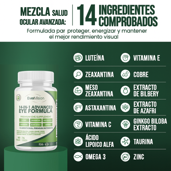 Zoone 14 en 1 Fórmula avanzada para la visión