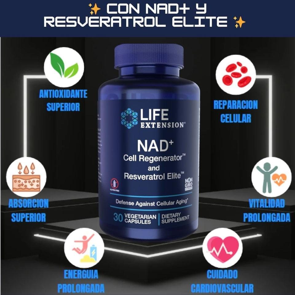 NAD+ y Resveratrol Suplemento optimizado